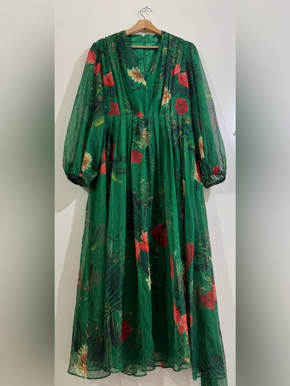 Alex Marie Emerald Green Floral Maxi Dress